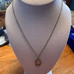 Elegant Gold Necklace with Pendant horseshoe